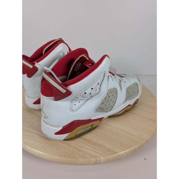 Air Jordan 6 Retro Alternate Hare Size 6.5Y Youth Womens Sz 8 White Red Sneakers - Picture 10 of 14